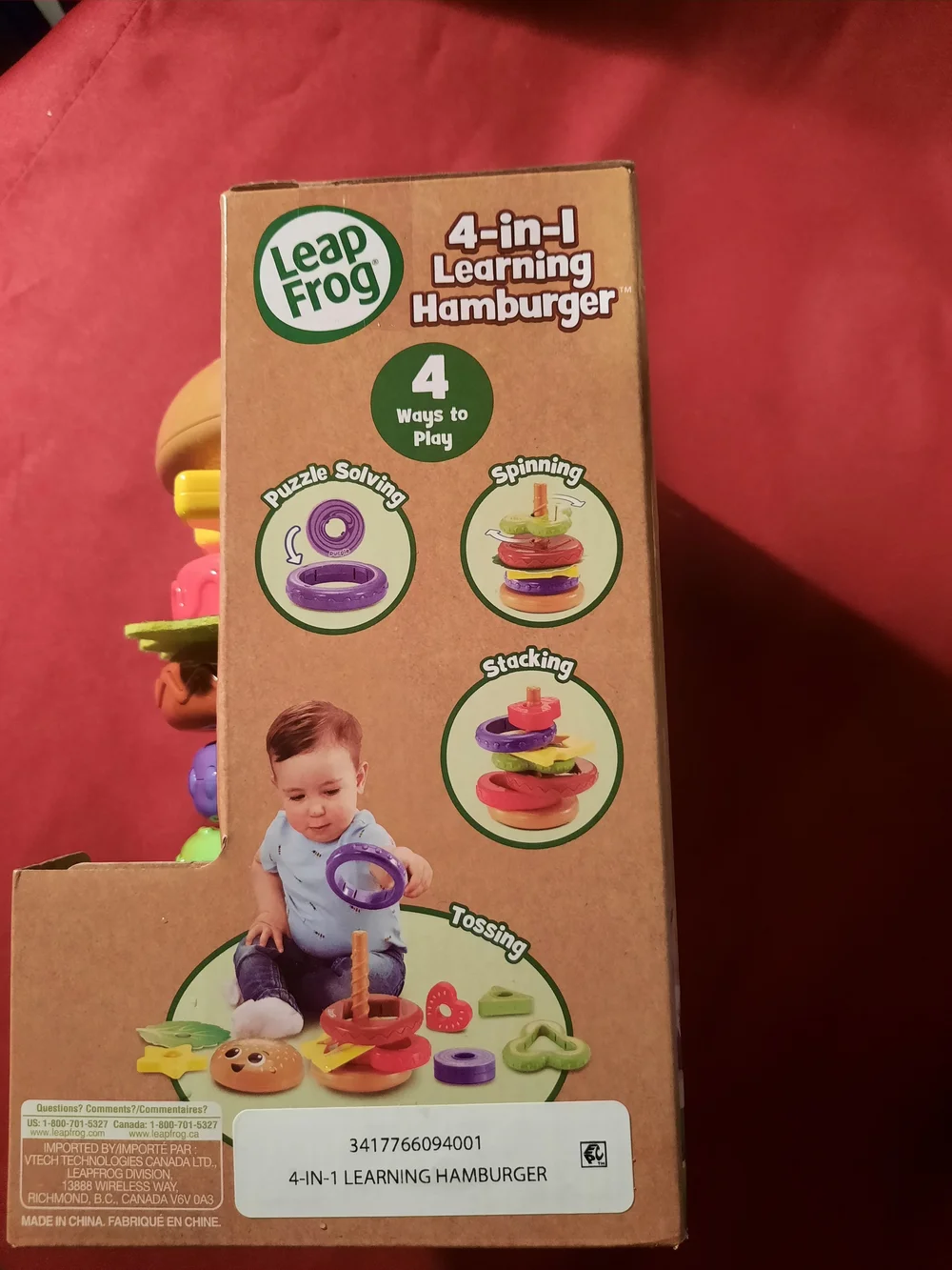 LeapFrog 4-in-1 Learning Hamburger Toy - Brown & Multicolor